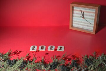 Jahresrückblick, 2022, Uhr, Rot, Zweige